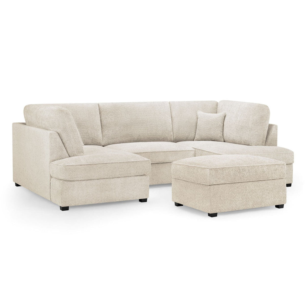 Carnaby Cinema Sofa Bed Beige in Teddy Fabric