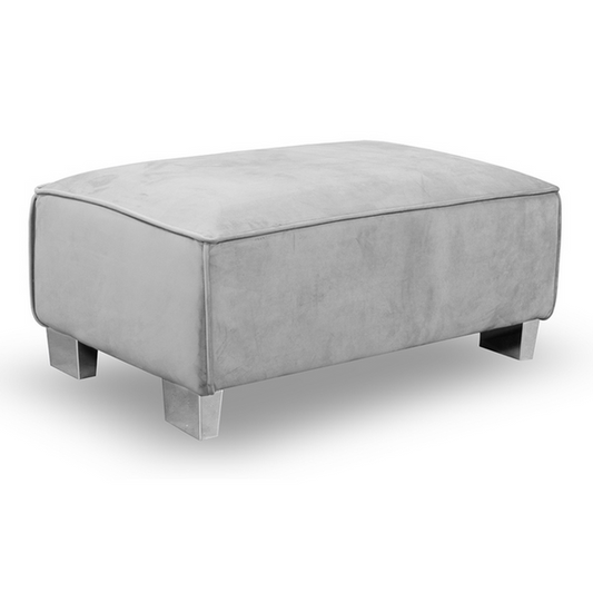 Sloane Luxury Large Footstool Silver