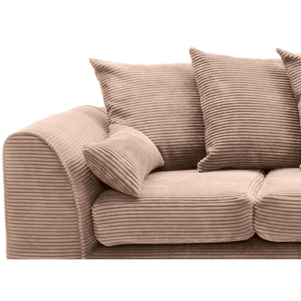 Jumbo Cord Corner Sofa Brown
