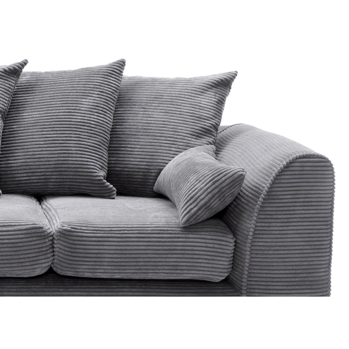 Jumbo Cord Corner Sofa Grey